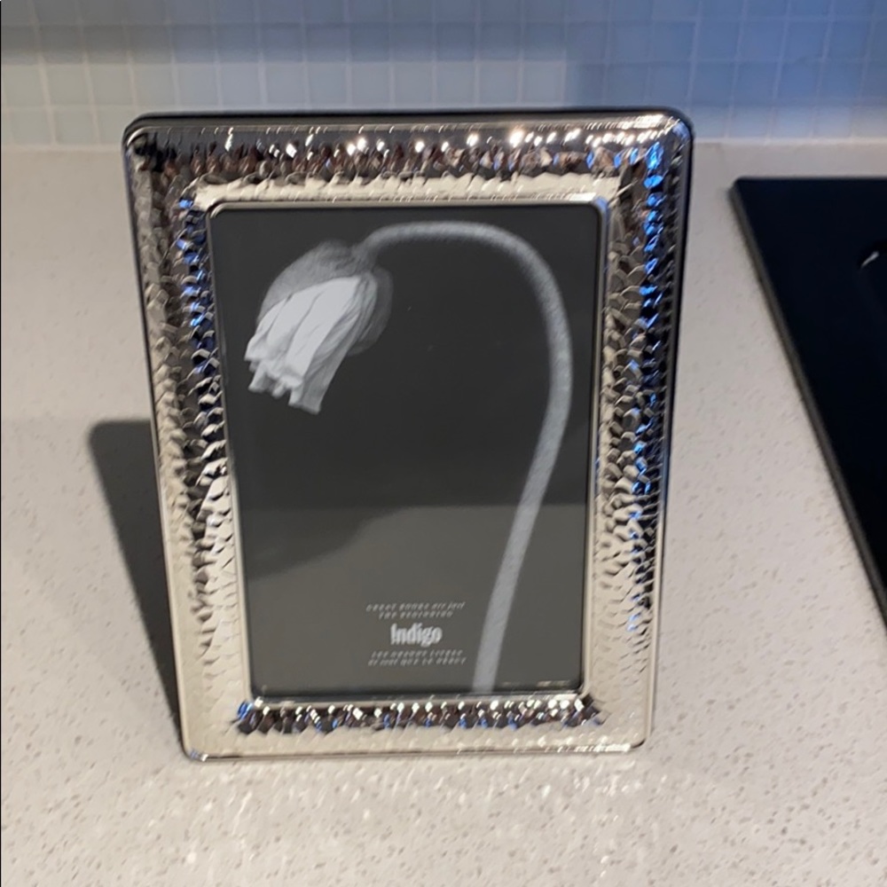 Hammered silver frame